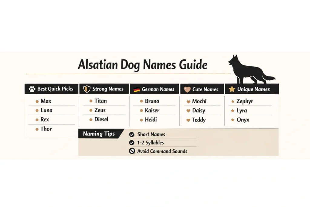Alsatian Dog Names,
