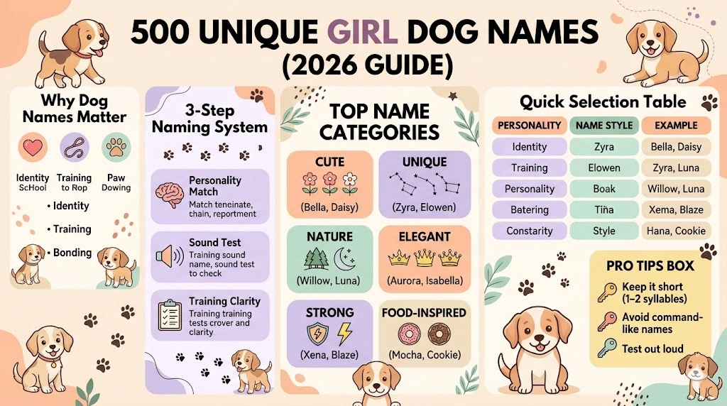 500 Girl Dog Names Unique,