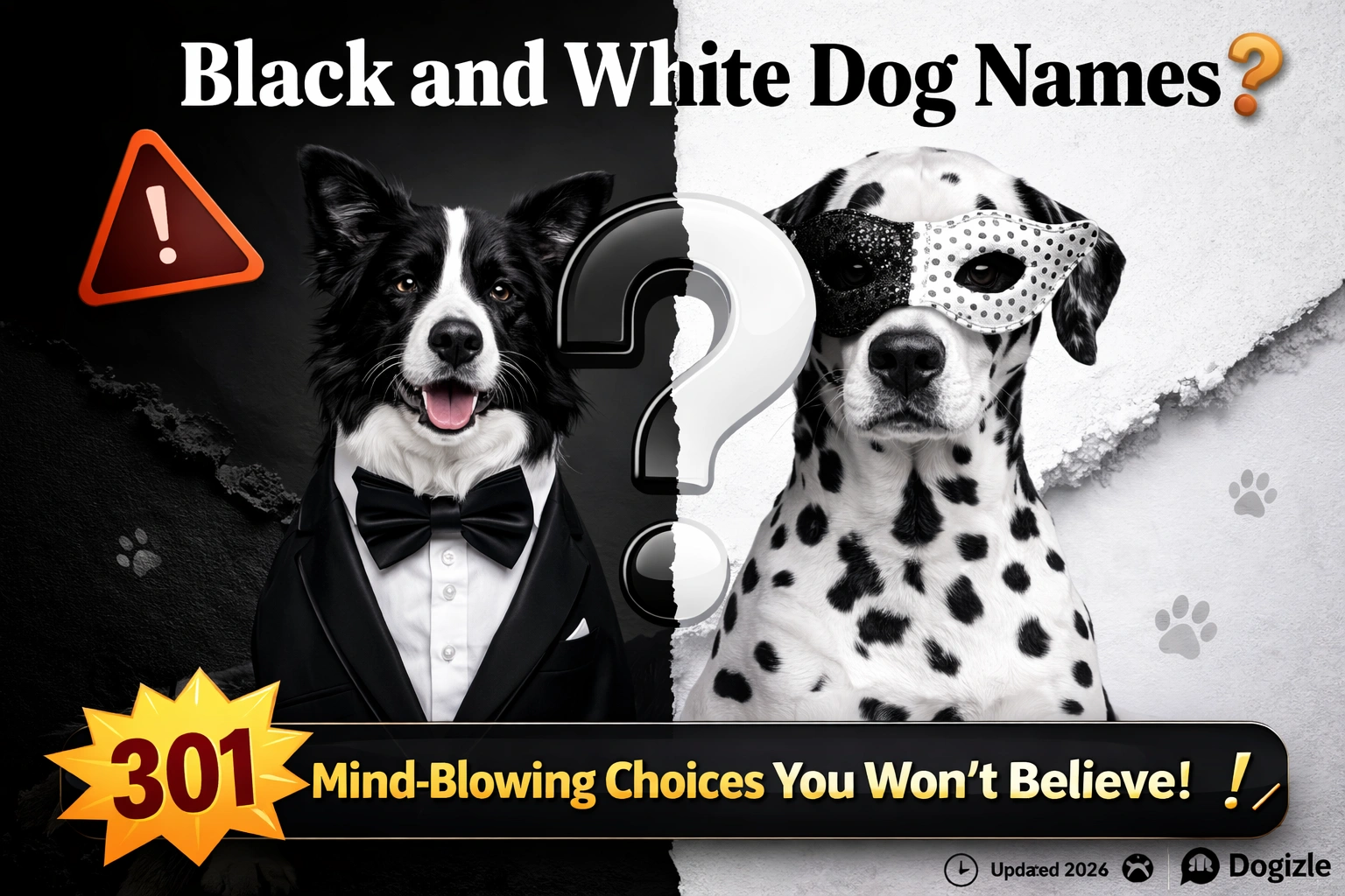 Black and White Dog Names