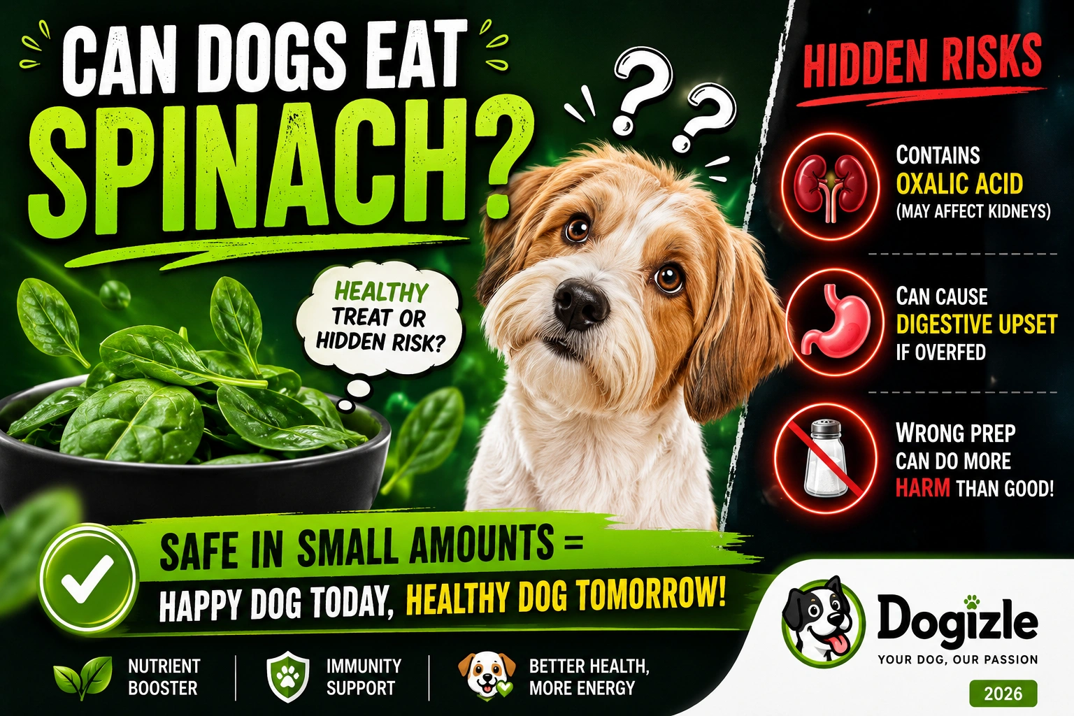 Can Dogs Eat Spinac