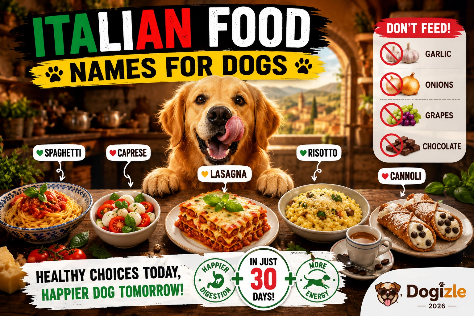 Italian Food Dog Names