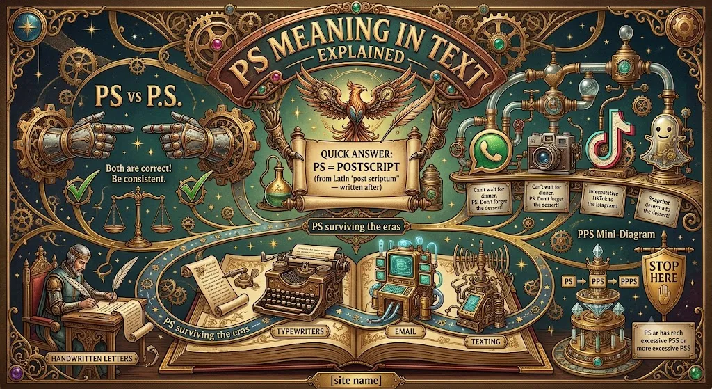 PS Meaning in Text: