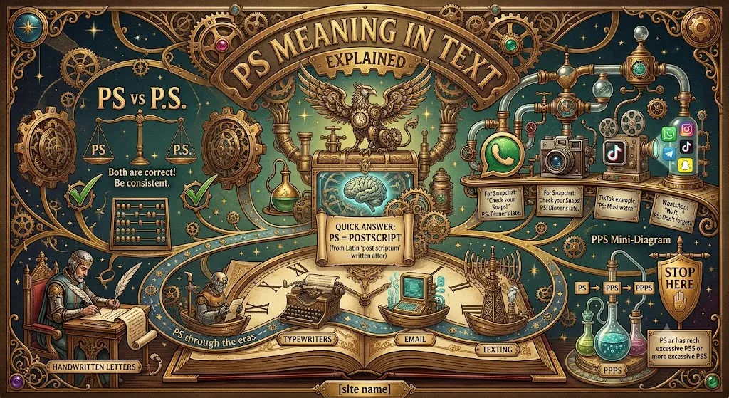PS Meaning in Text: