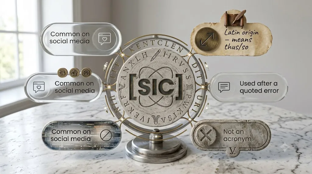 SIC Meaning in Text