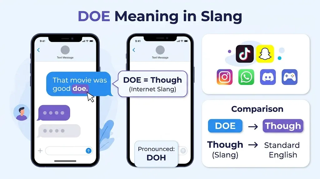 DOE meaning in slang