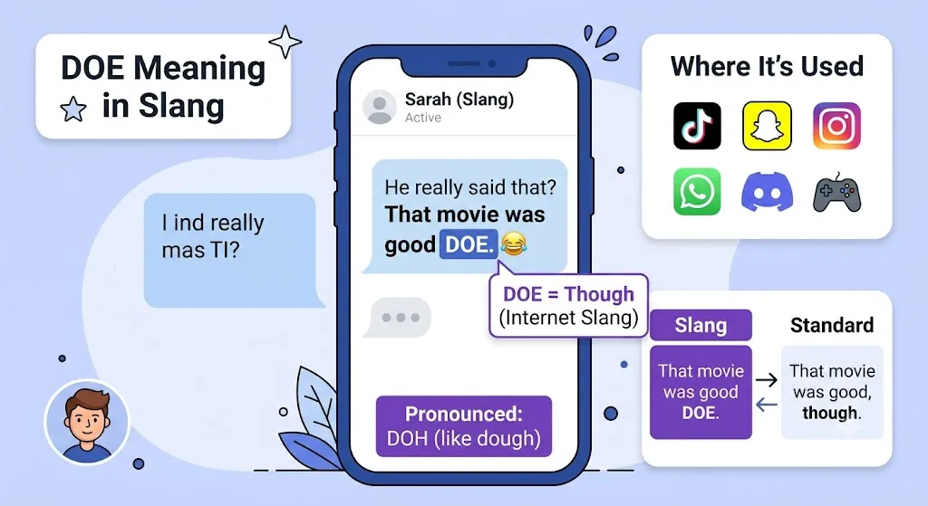 DOE meaning in slang