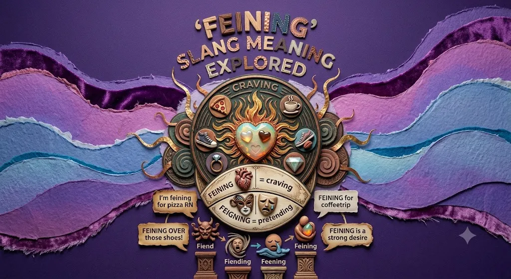 Feining meaning in slang,