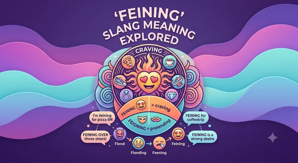 Feining meaning in slang,