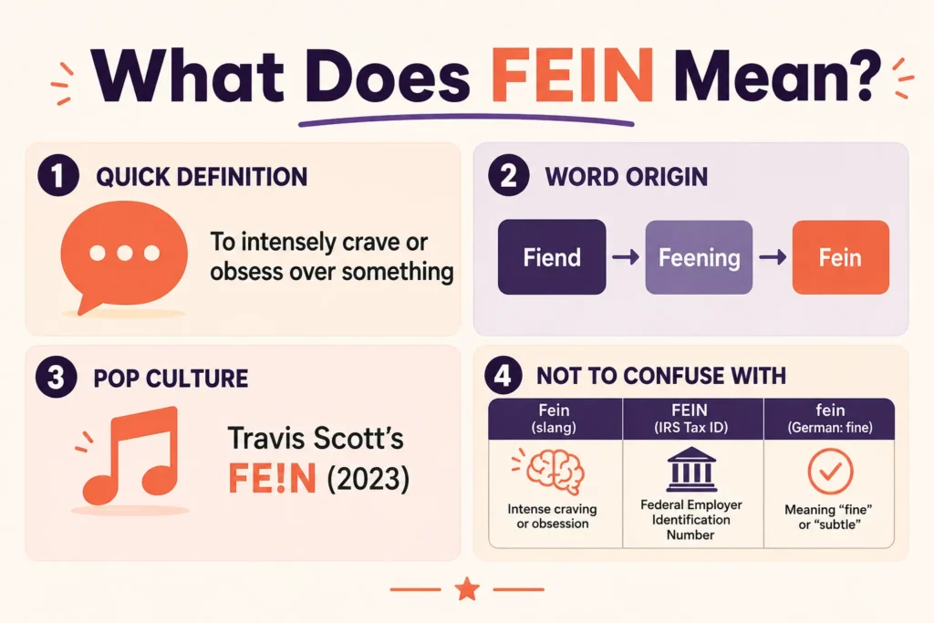 Fein Meaning: Slang