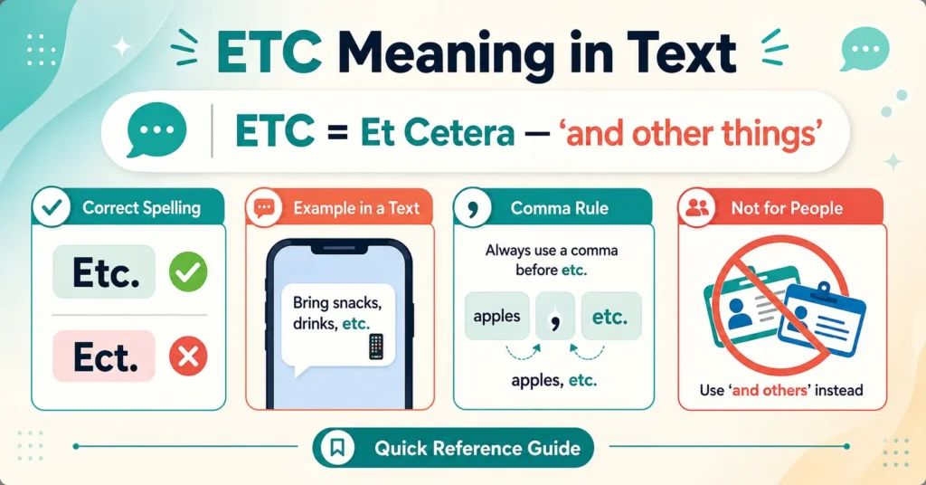 ETC meaning in text
