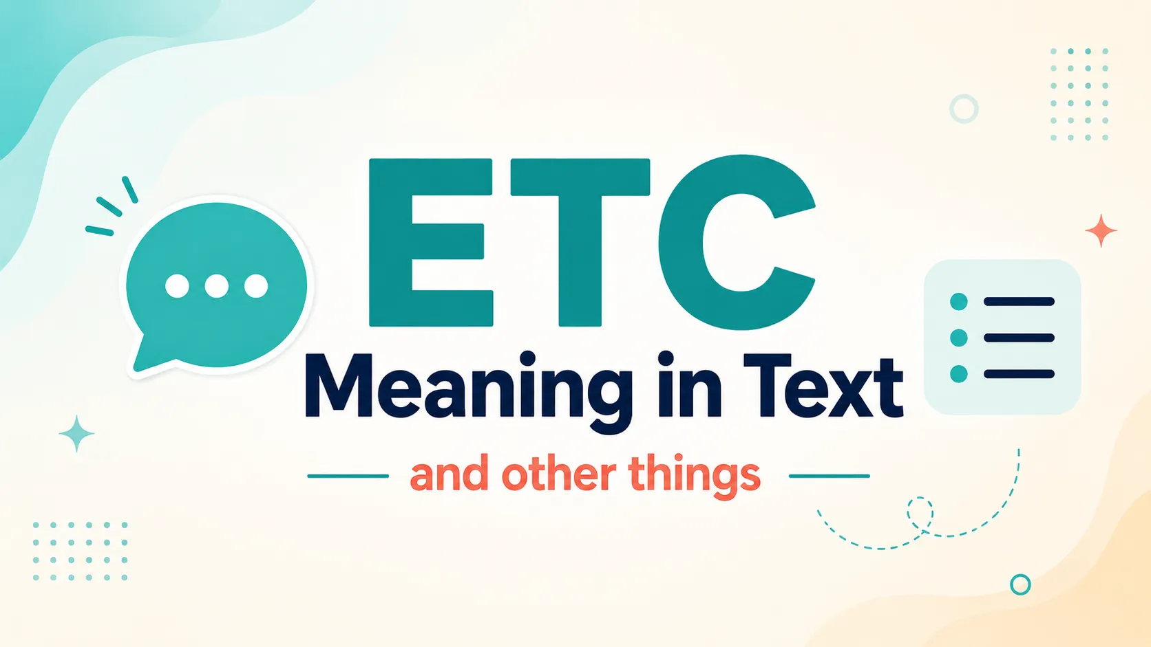 ETC meaning in text