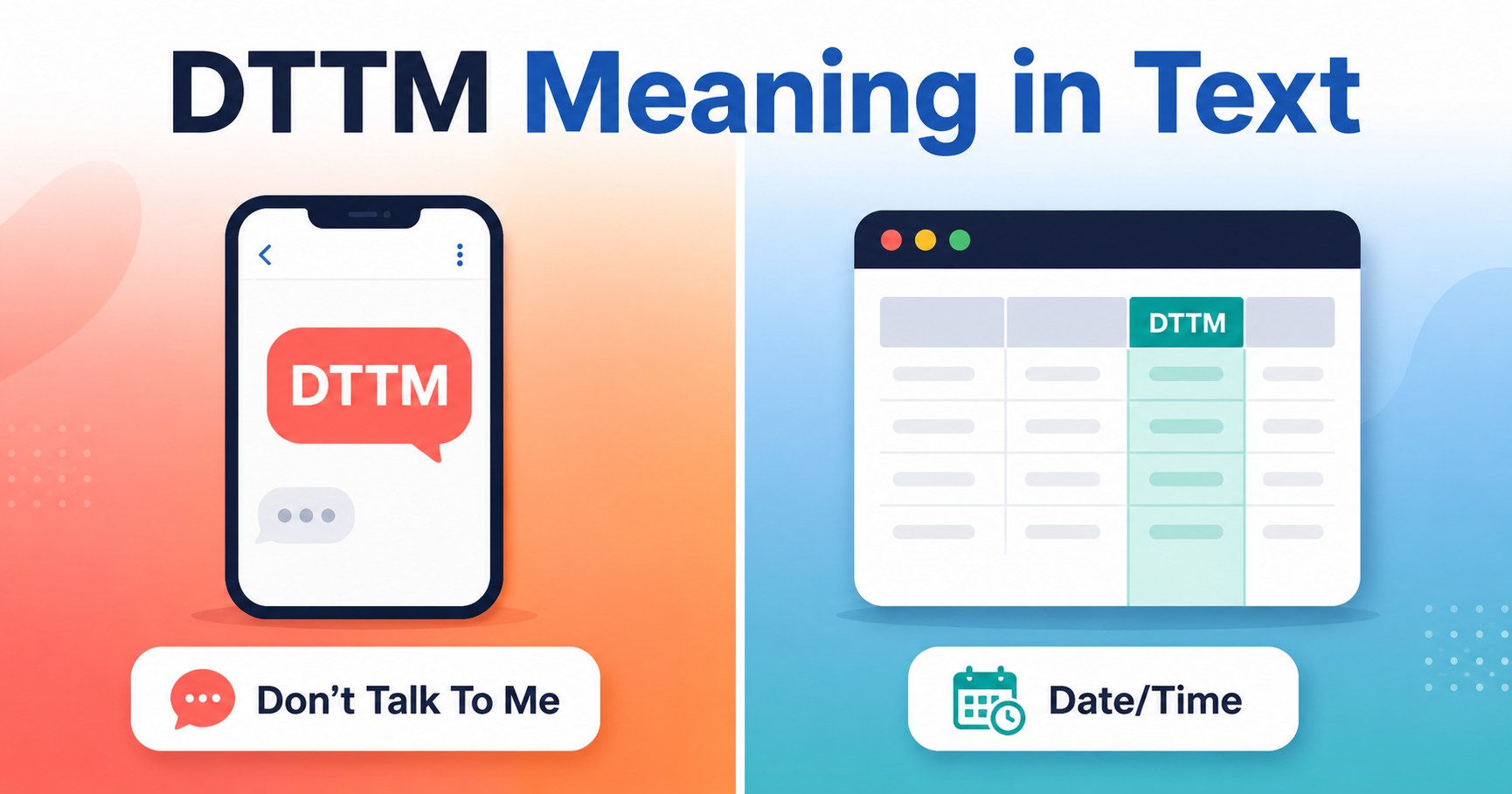 DTTM Meaning in Text
