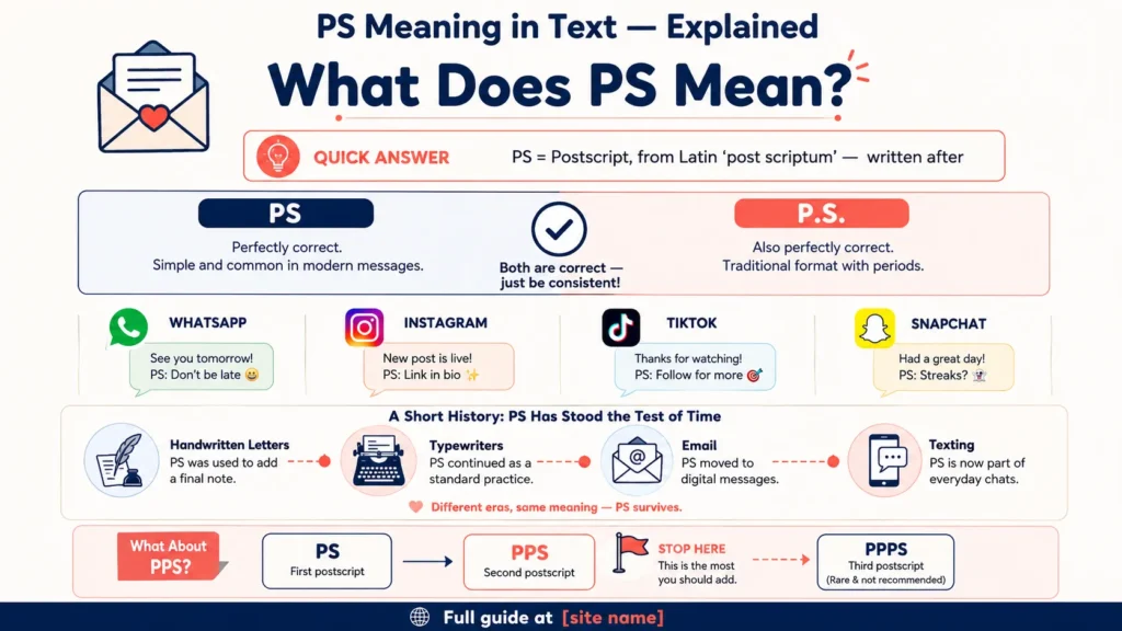 PS Meaning in Text: