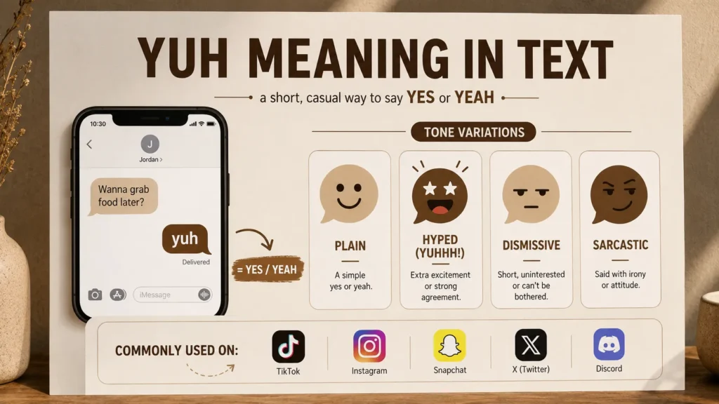 YUH Meaning in Text