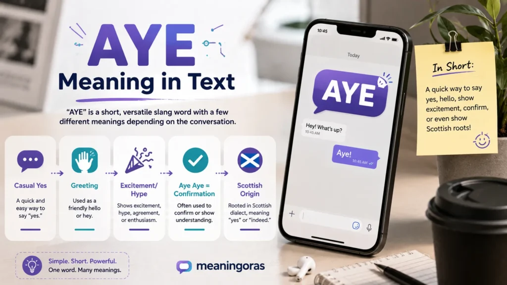AYE Meaning in Text