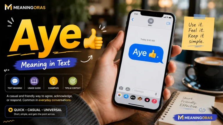 AYE Meaning in Text