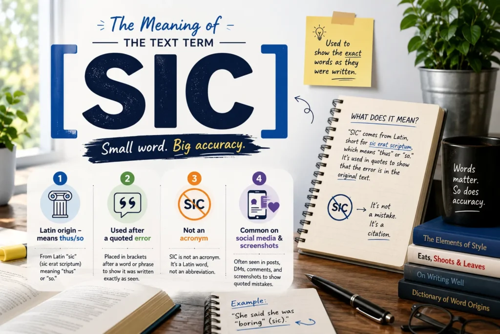 SIC Meaning in Text
