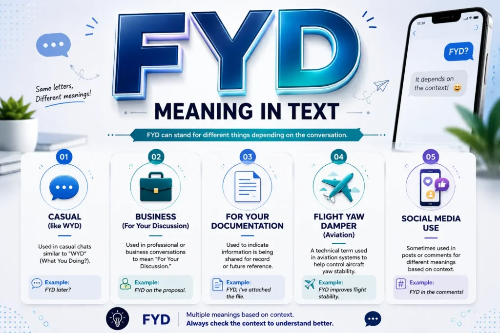 FYD meaning in text