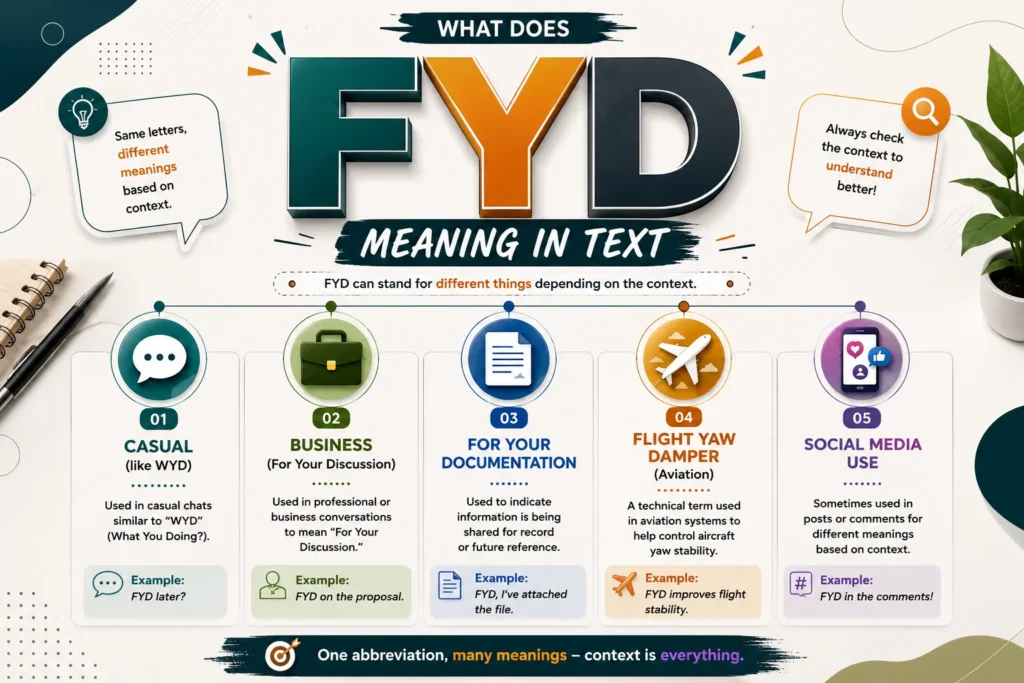 FYD meaning in text