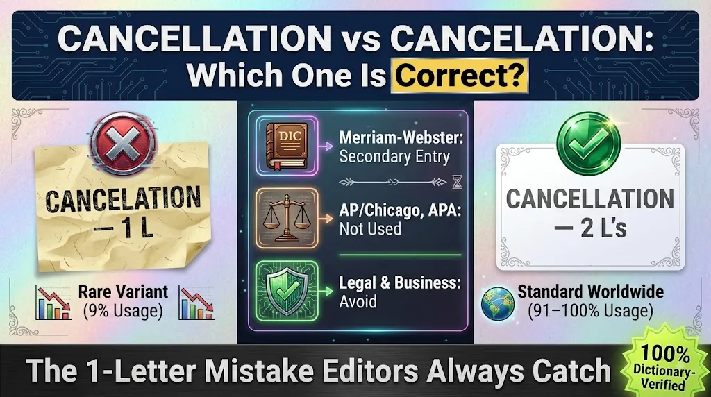 
Cancellation vs Cancelation
