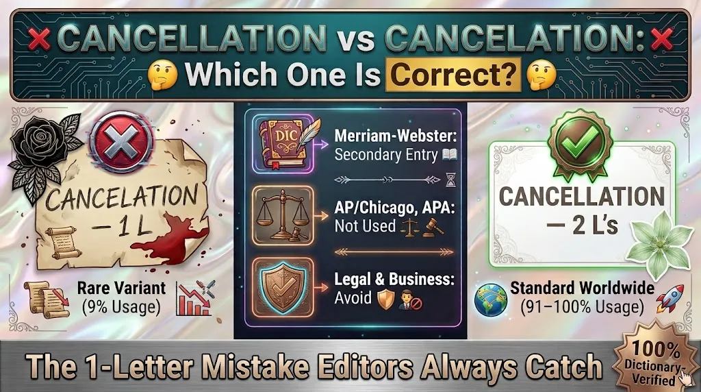 
Cancellation vs Cancelation