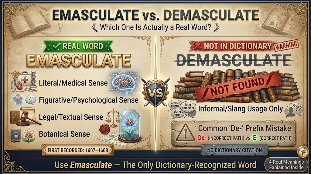 Emasculate vs. Demasculate