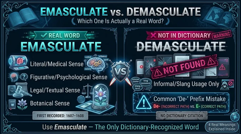 Emasculate vs. Demasculate
