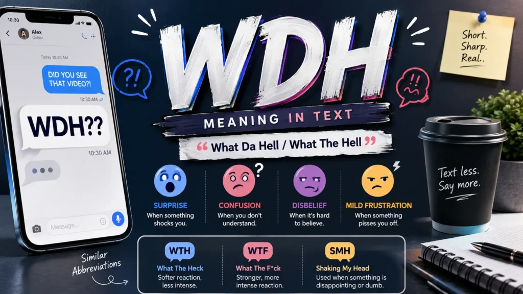 WDH Meaning in Text