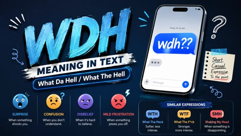 WDH Meaning in Text