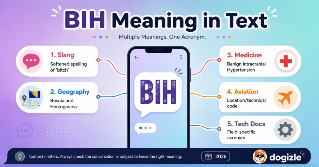 BIH Meaning in Text