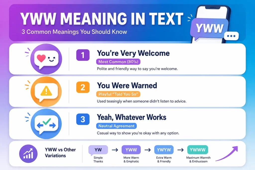 YWW Meaning in Text