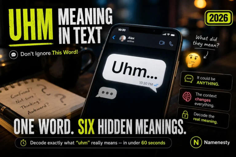 UHM Meaning in Text
