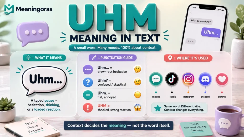 UHM Meaning in Text