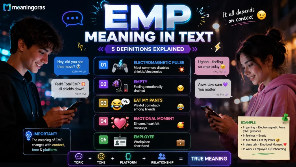 
EMP Meaning in Text