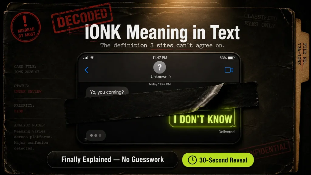 IONK Meaning in Tex