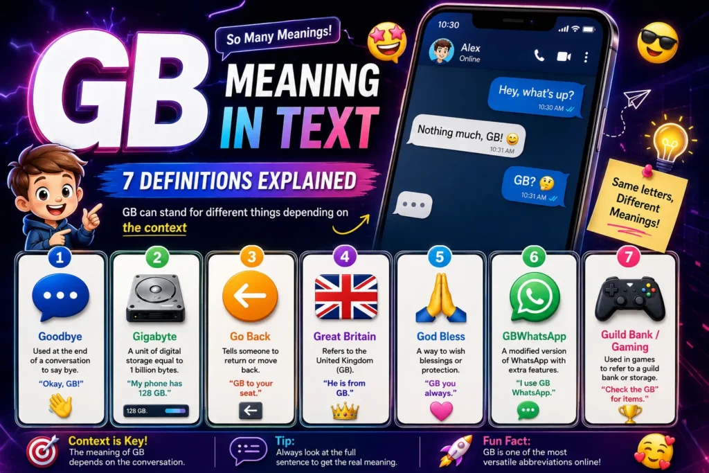 GB Meaning in Text