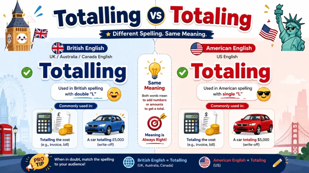 Totalling vs Totaling