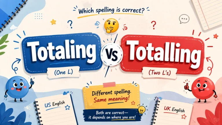 Totalling vs Totaling