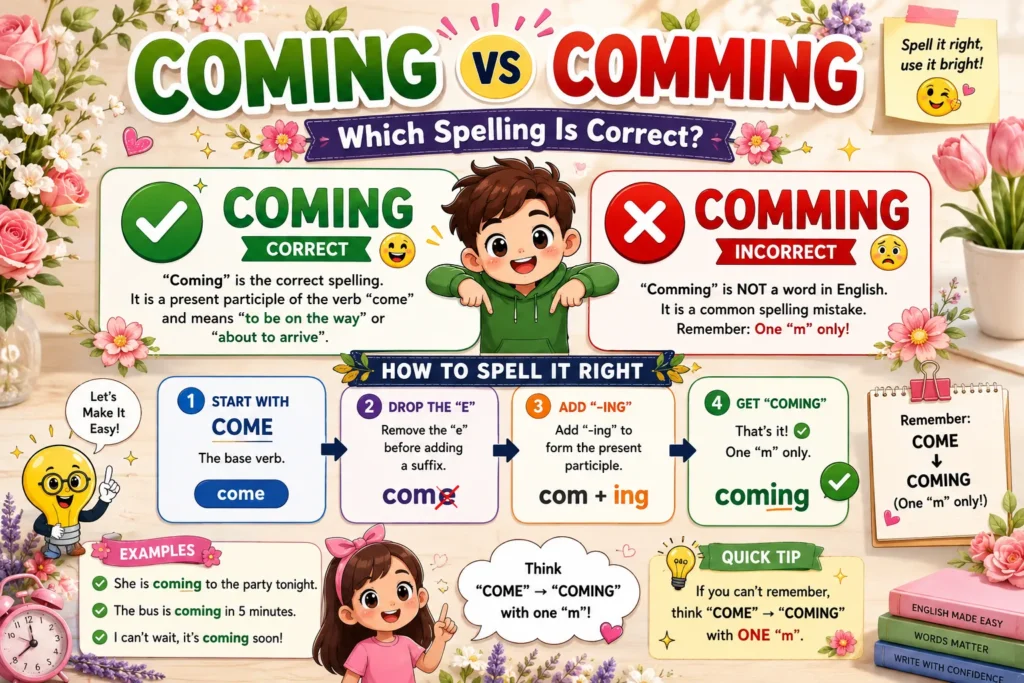 Coming vs Comming