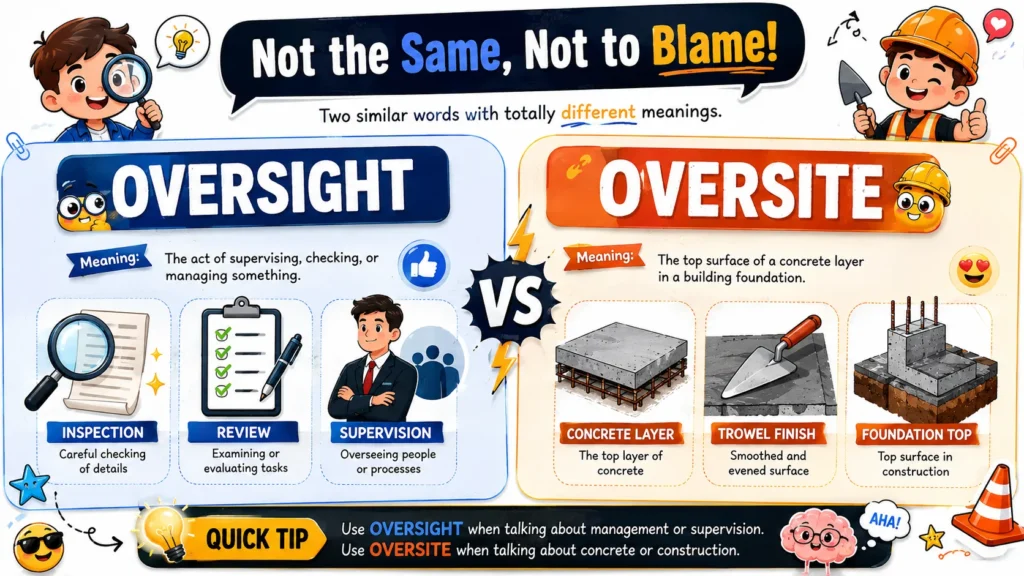 Oversight vs Oversite