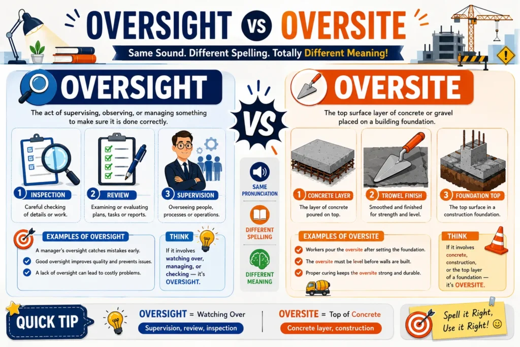 Oversight vs Oversite
