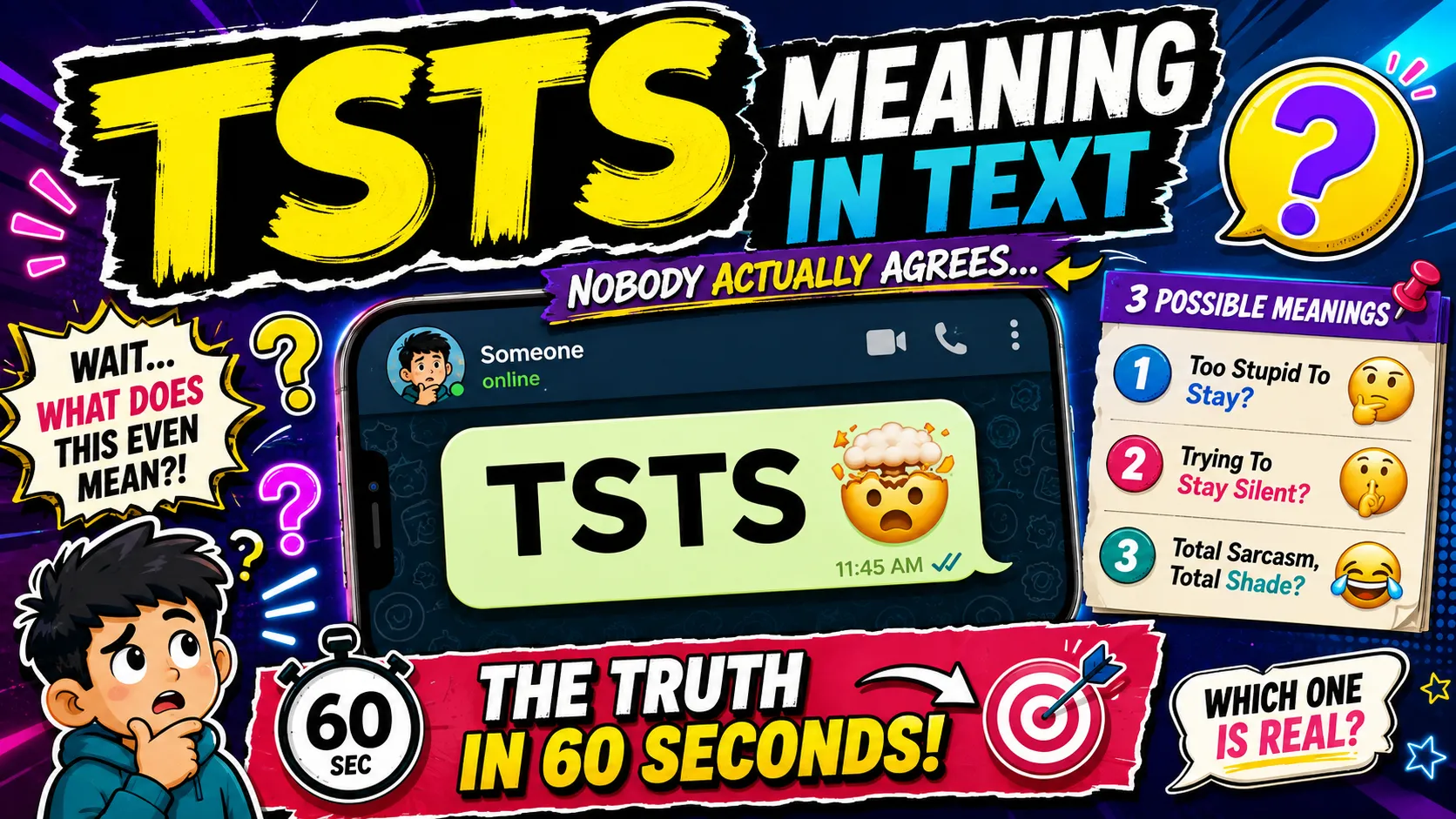TSTS Meaning in Text