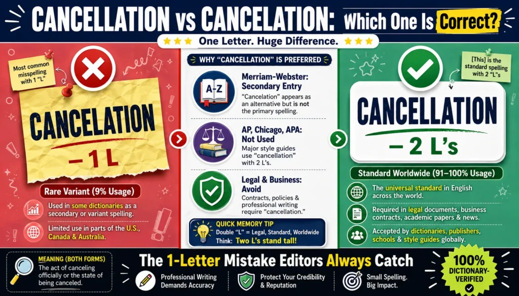 
Cancellation vs Cancelation