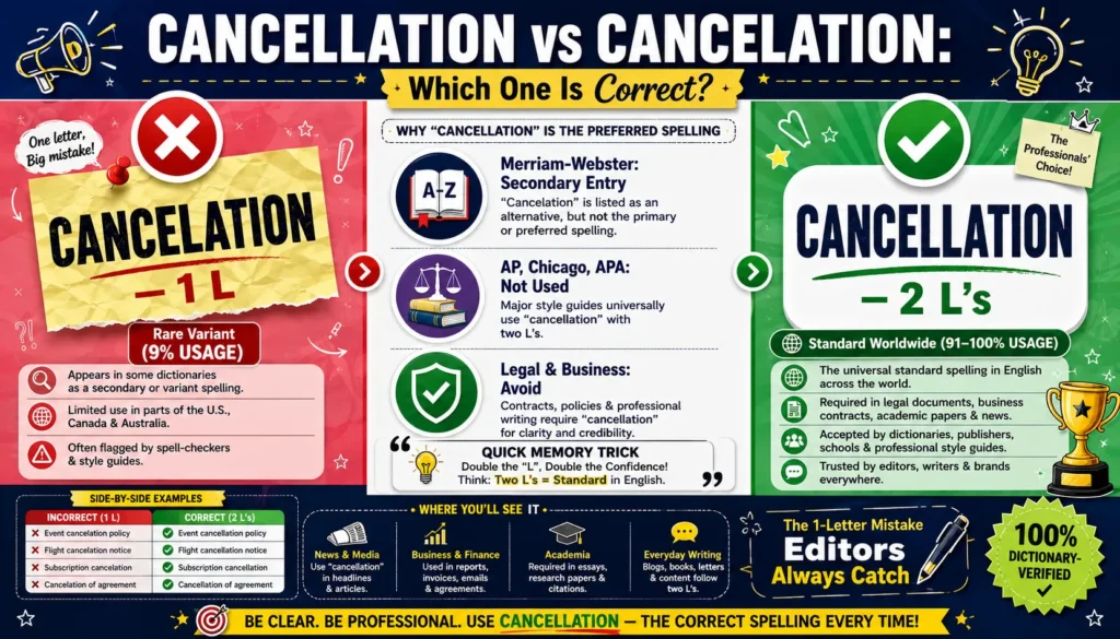 
Cancellation vs Cancelation