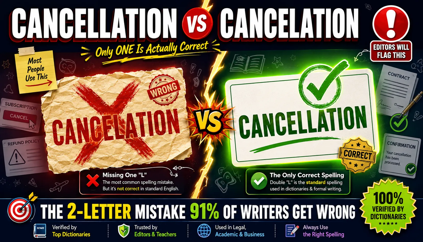 Cancellation vs Cancelation