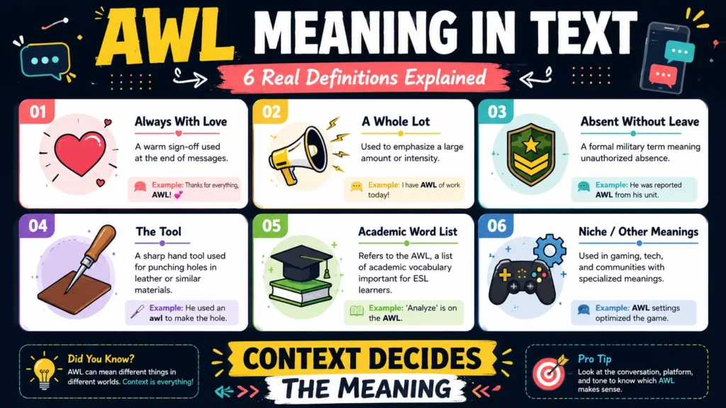 AWL Meaning in Text 