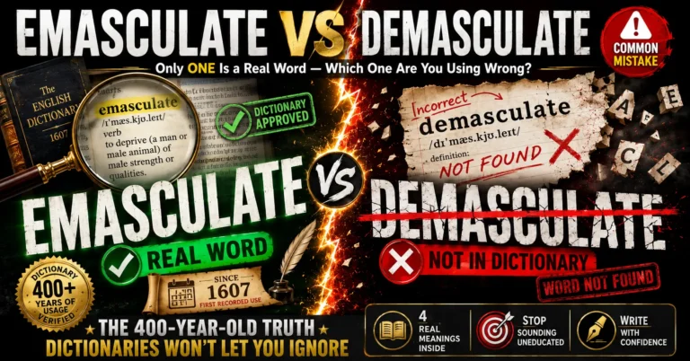 Emasculate vs. Demasculate