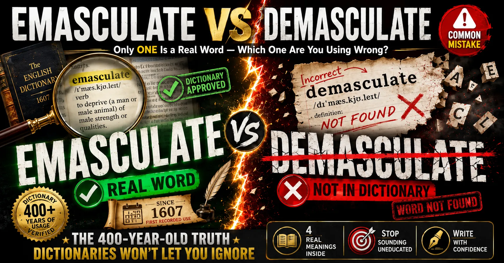 Emasculate vs. Demasculate