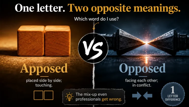 Apposed vs Opposed