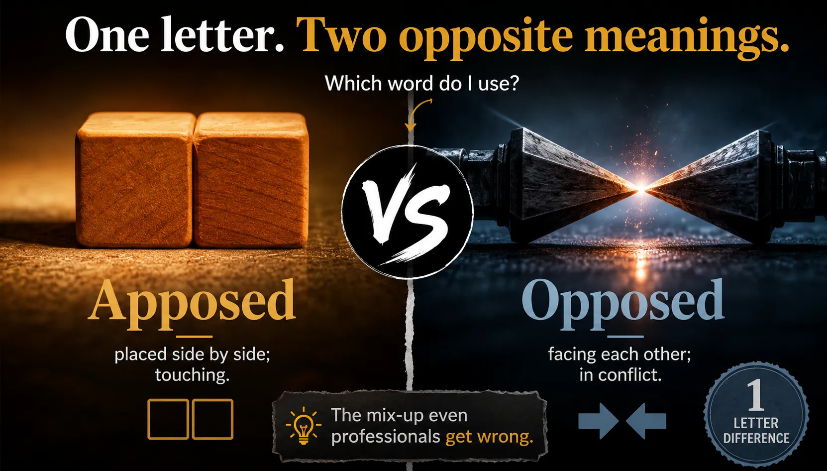 Apposed vs Opposed